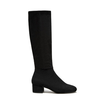Black Stretch Microsuede