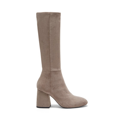 Taupe Stretch Suede