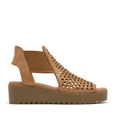 ODEYA Sandal Dark Tan Light Chocolate