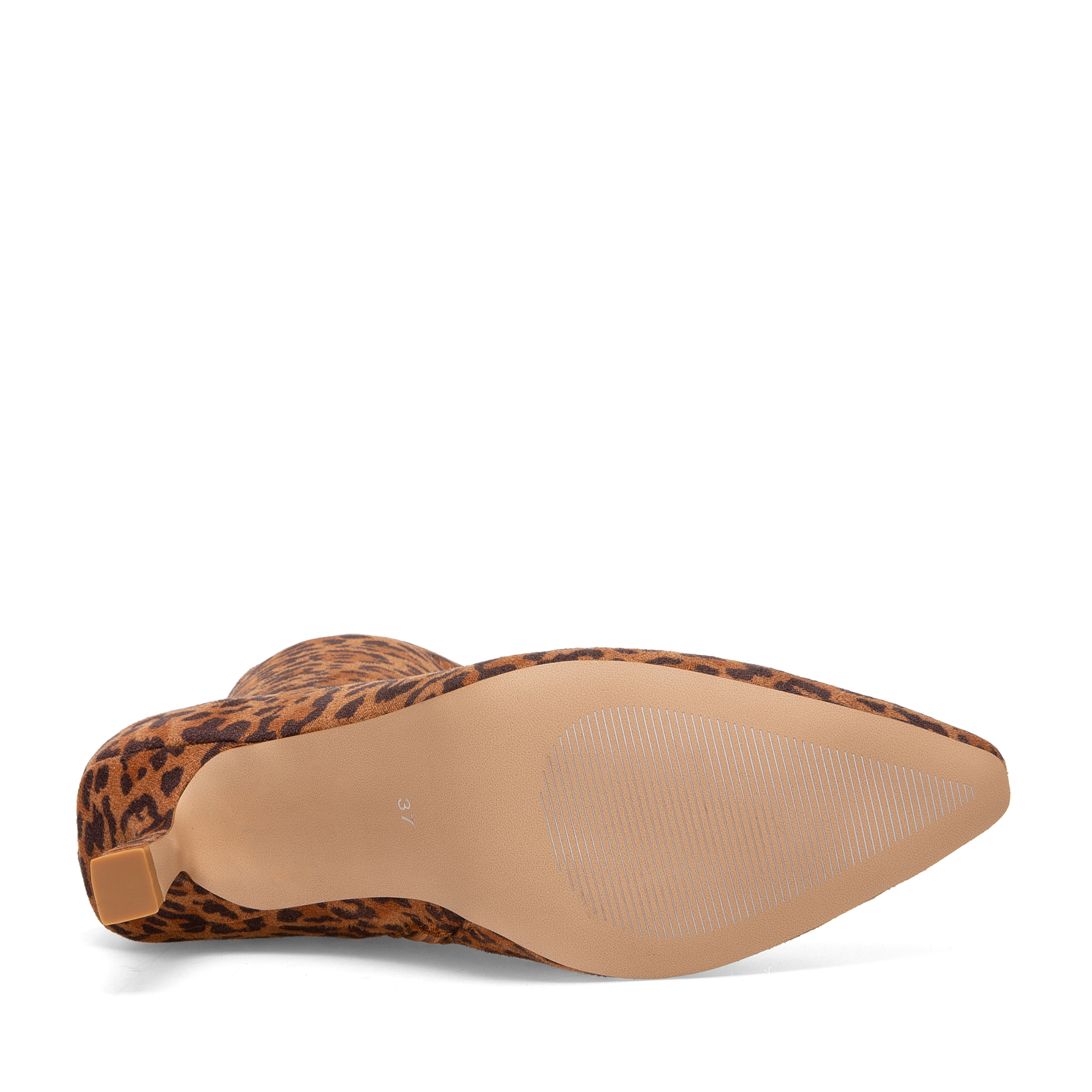 Tan Leopard Stretch Microsuede