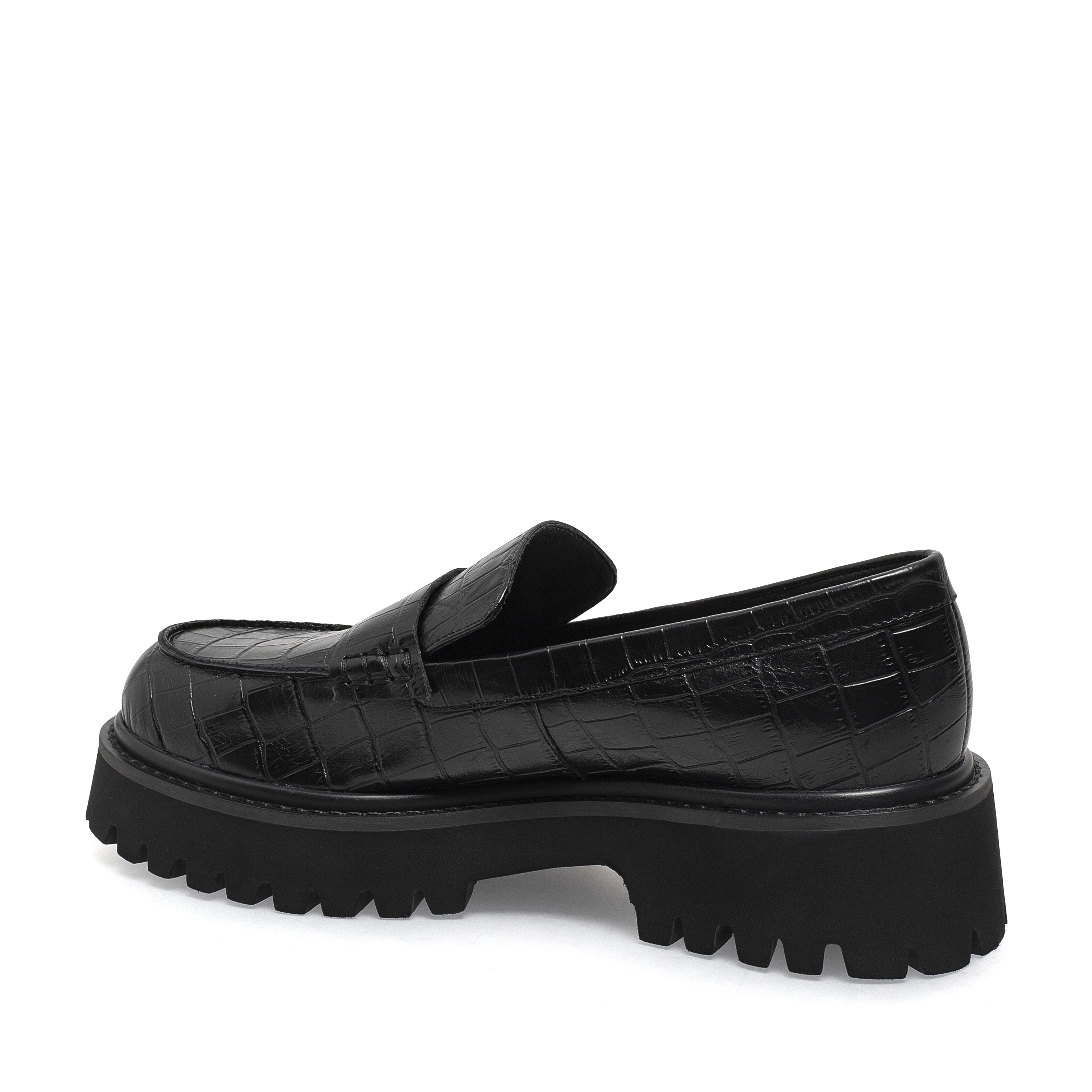 Black Croc Leather