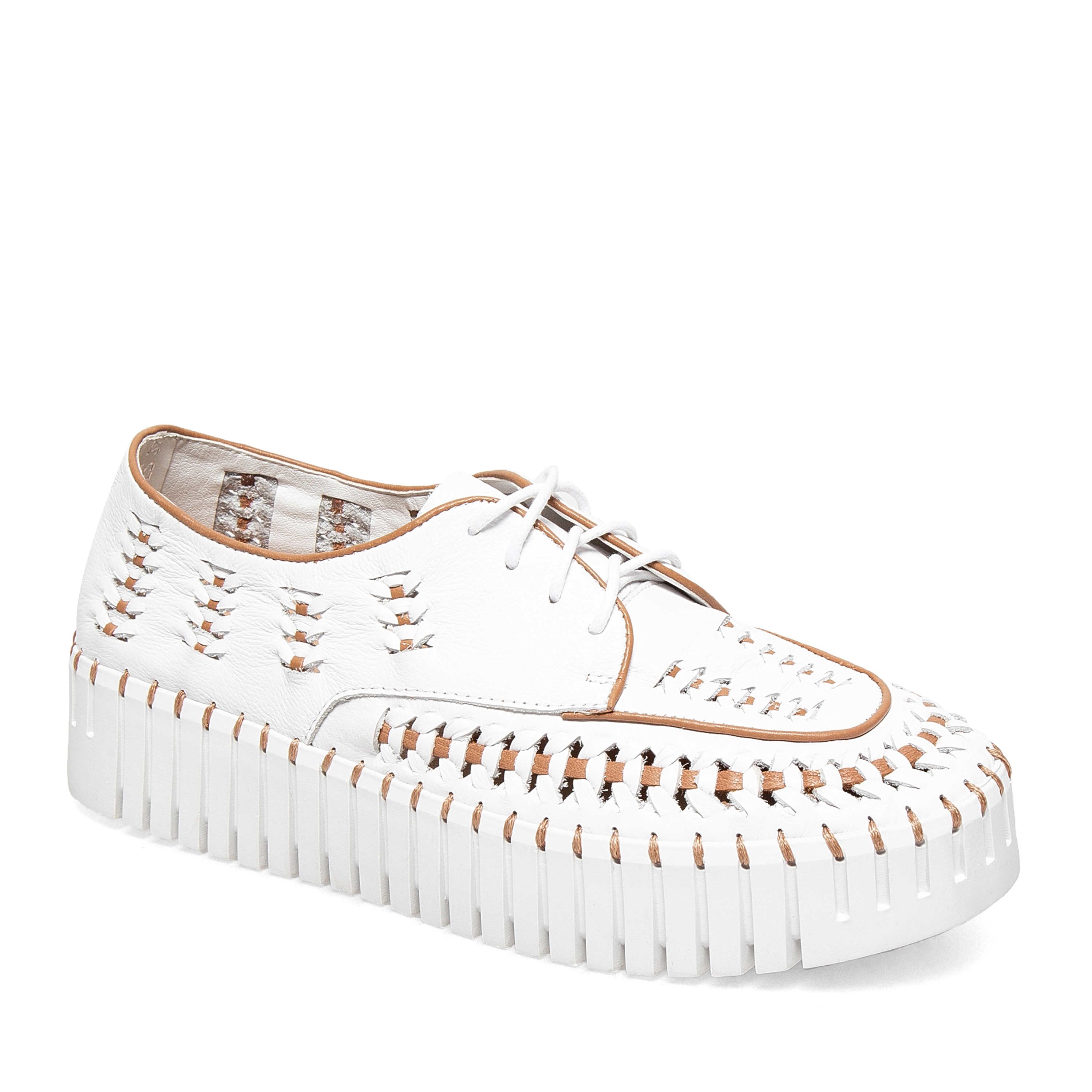 BRODIES Sneaker White Tan - Silent D