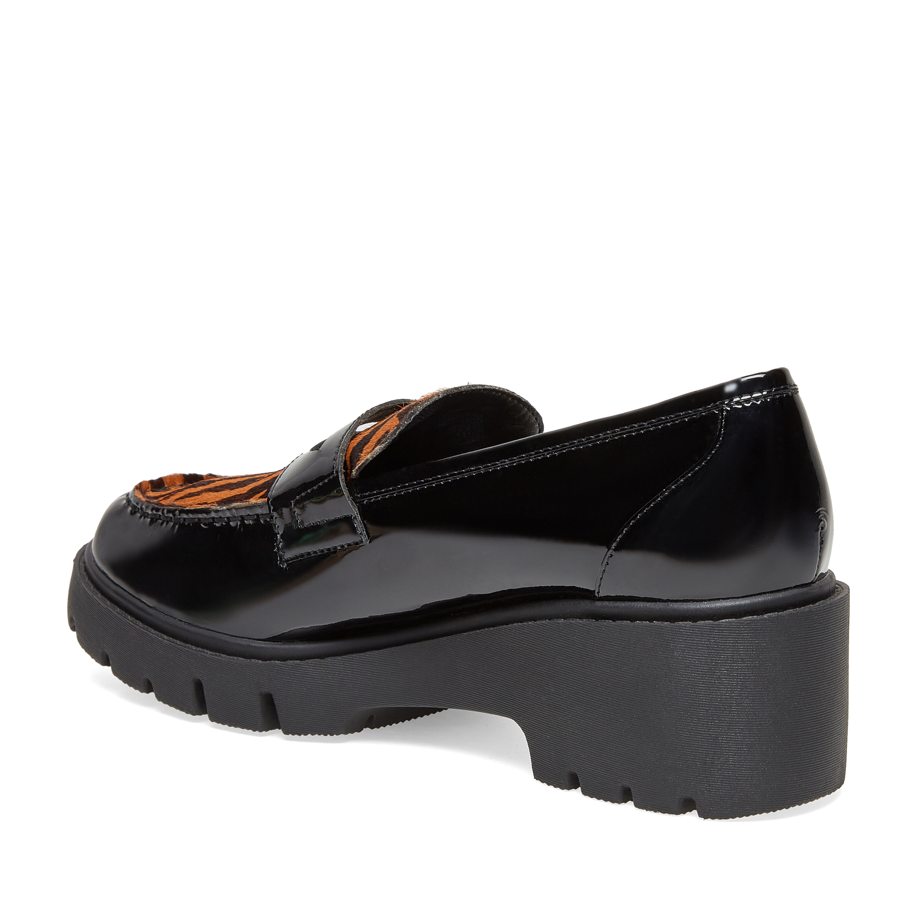 Black Zebra Patent Pony