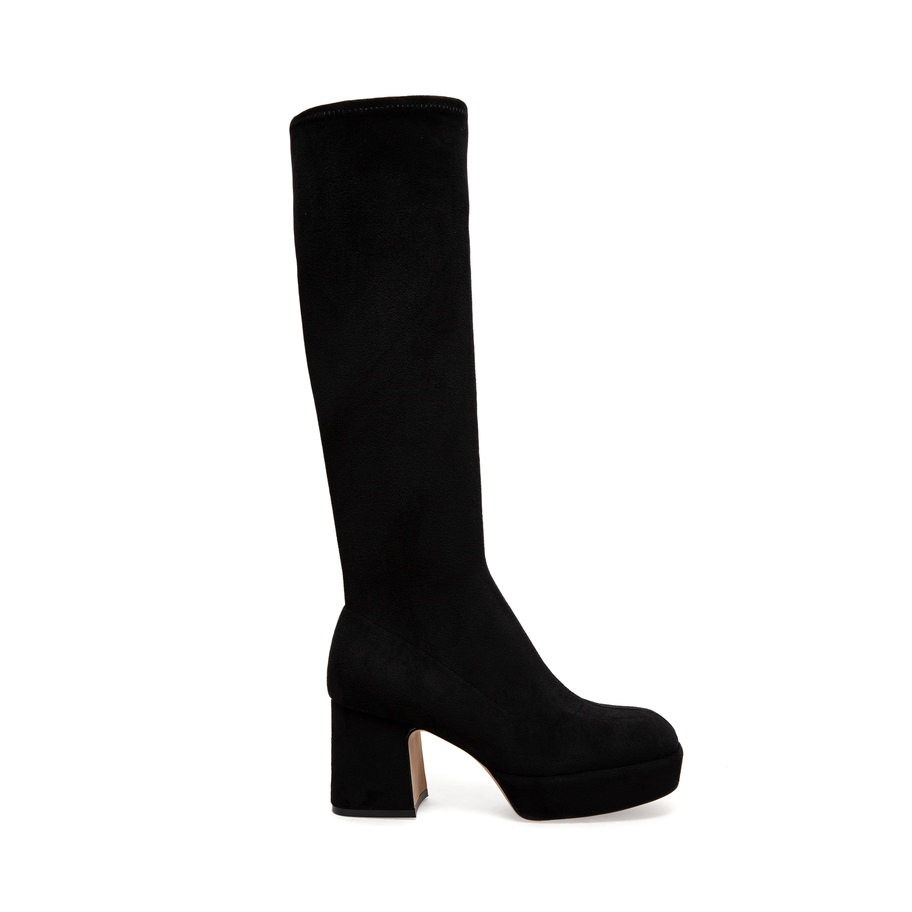 Black Stretch Microsuede