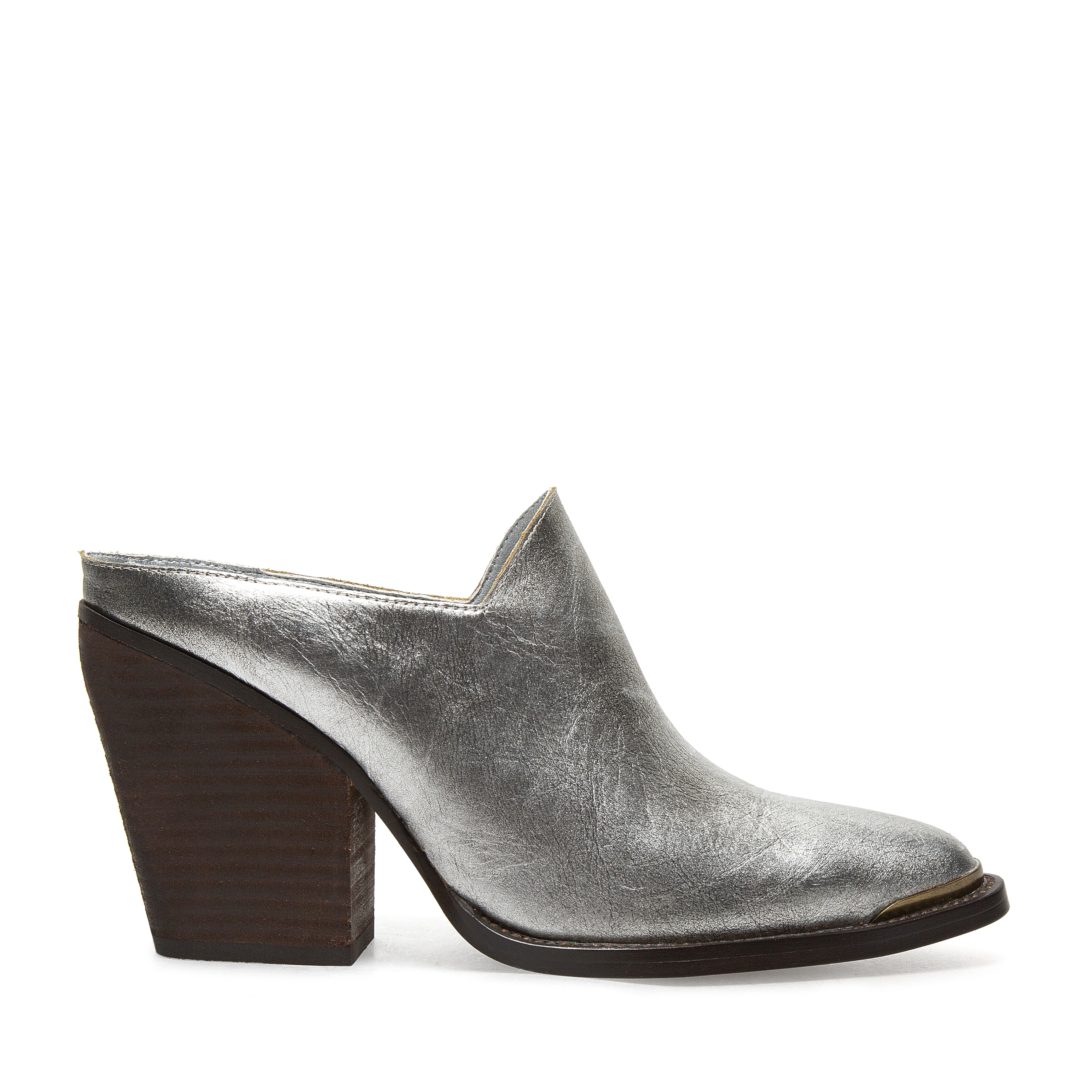 Silver Distressed Leather