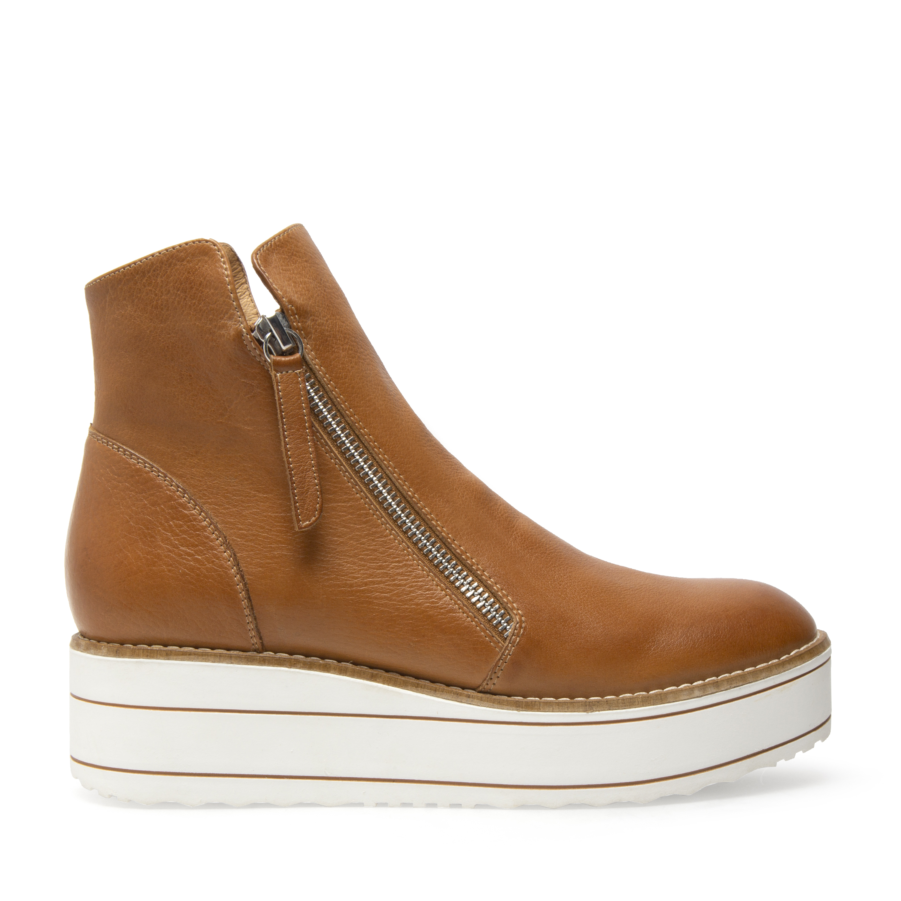 Tan White Leather Tan White Leather