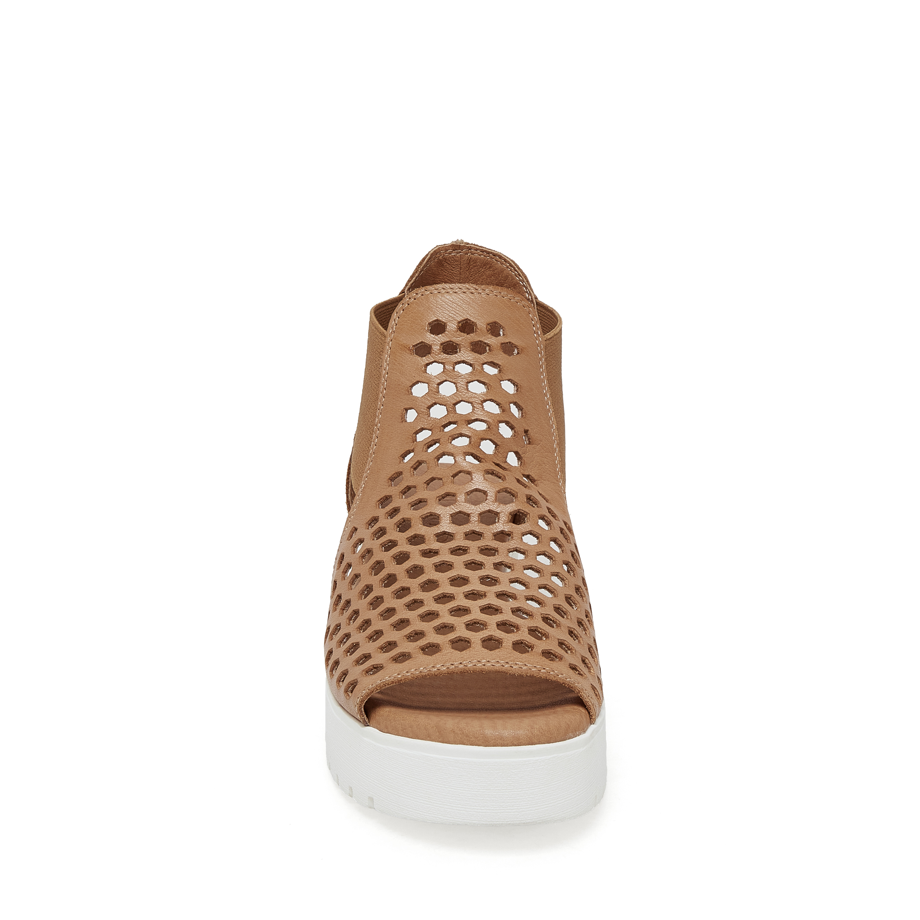 Dark Tan White Leather Dark Tan White Leather