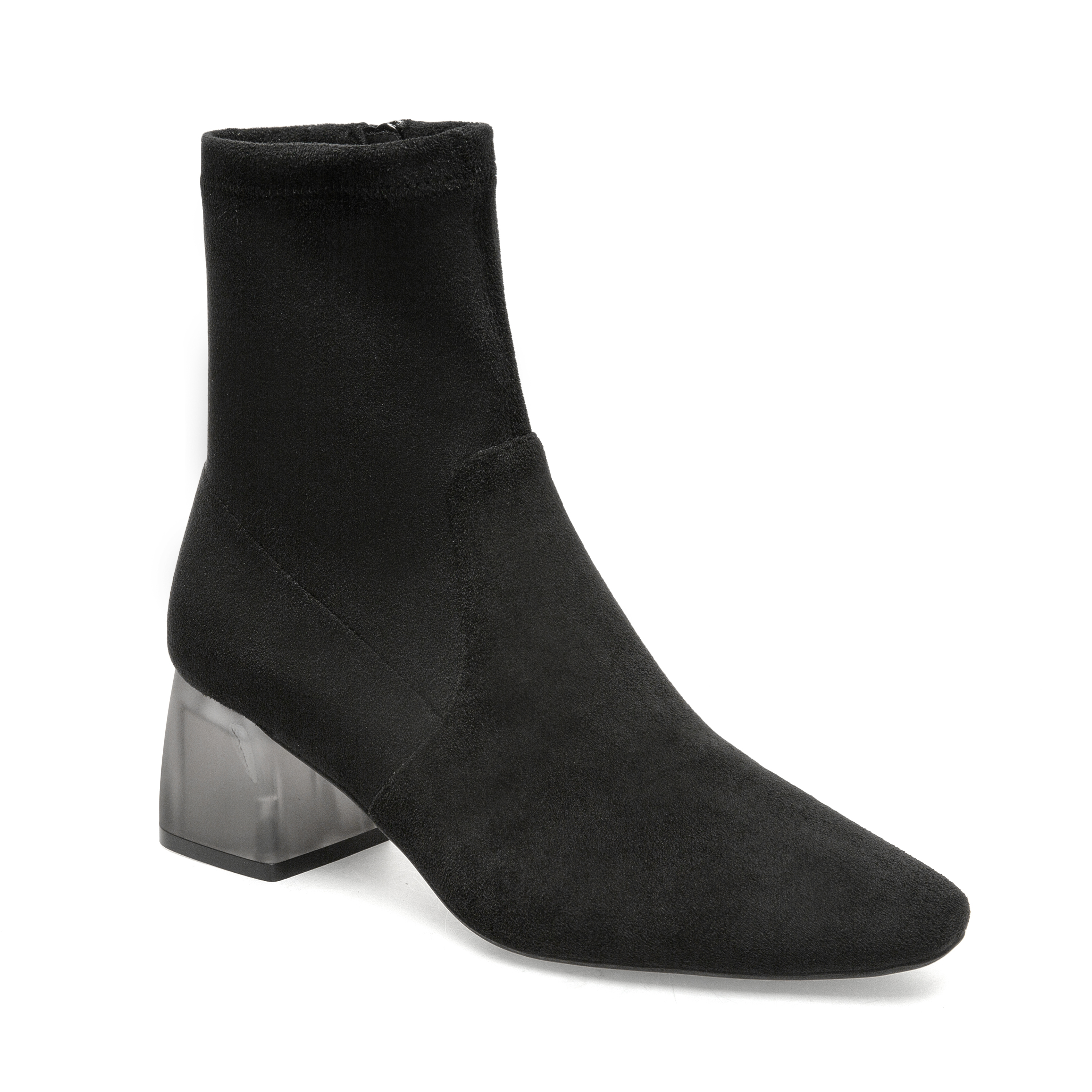 Black/Black Stretch Microsuede