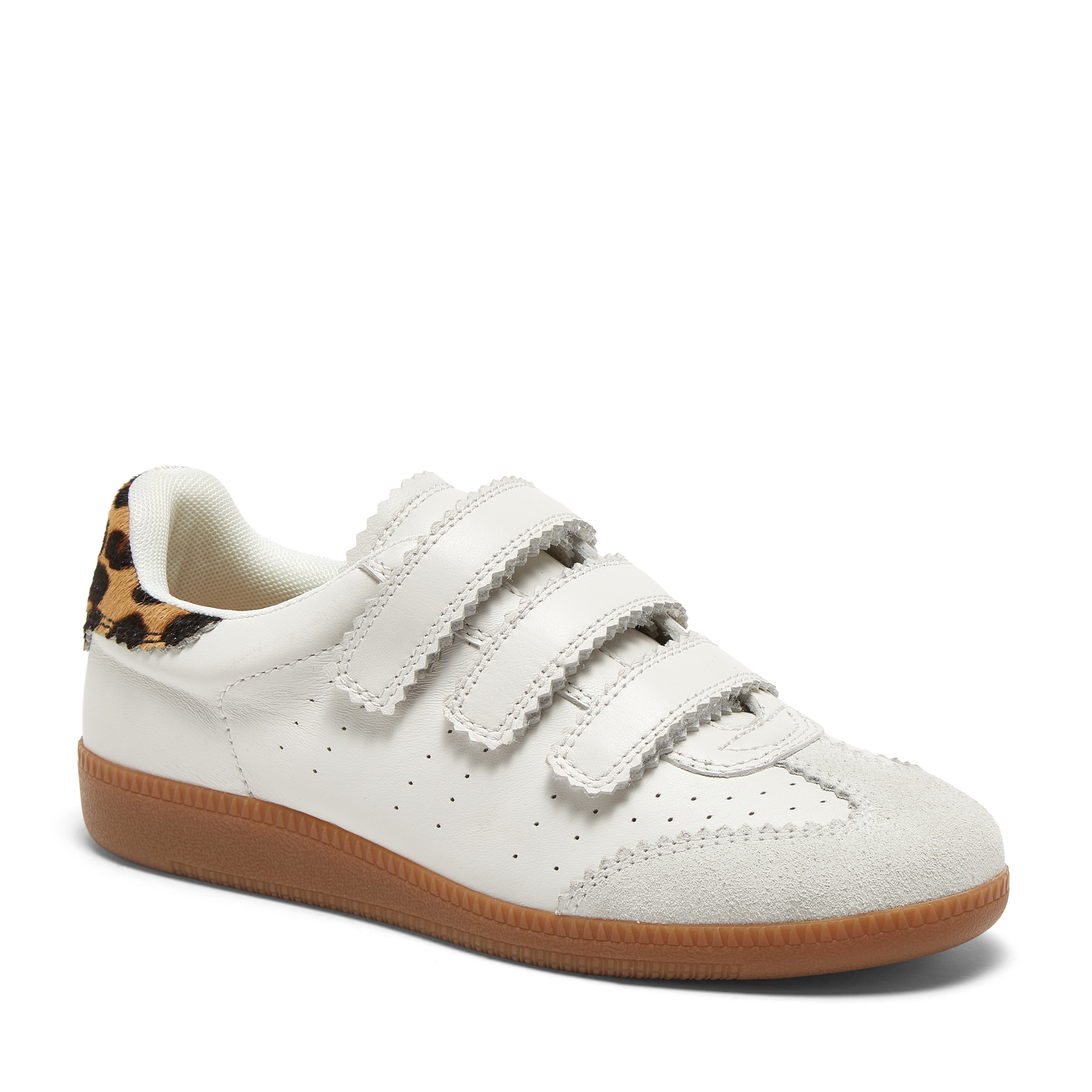 White Leather Leopard