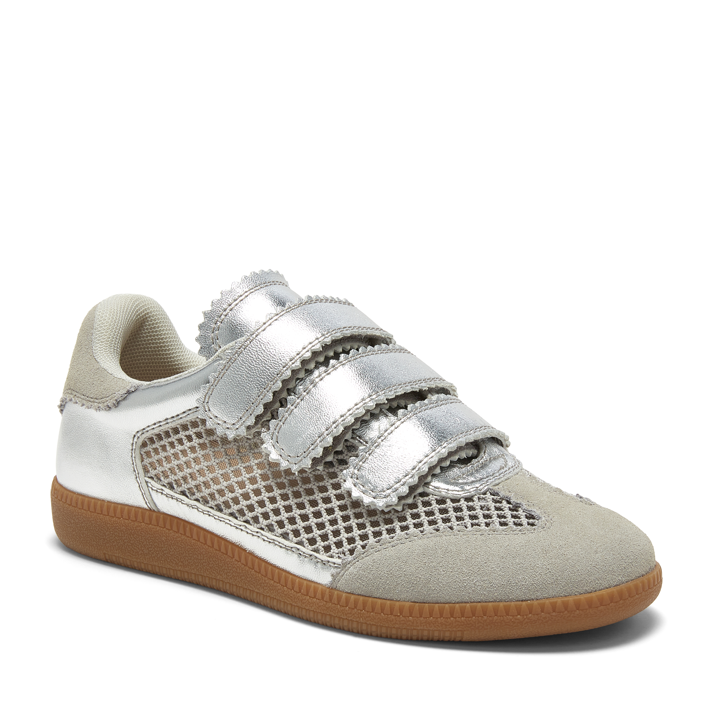 Silver Leather Suede