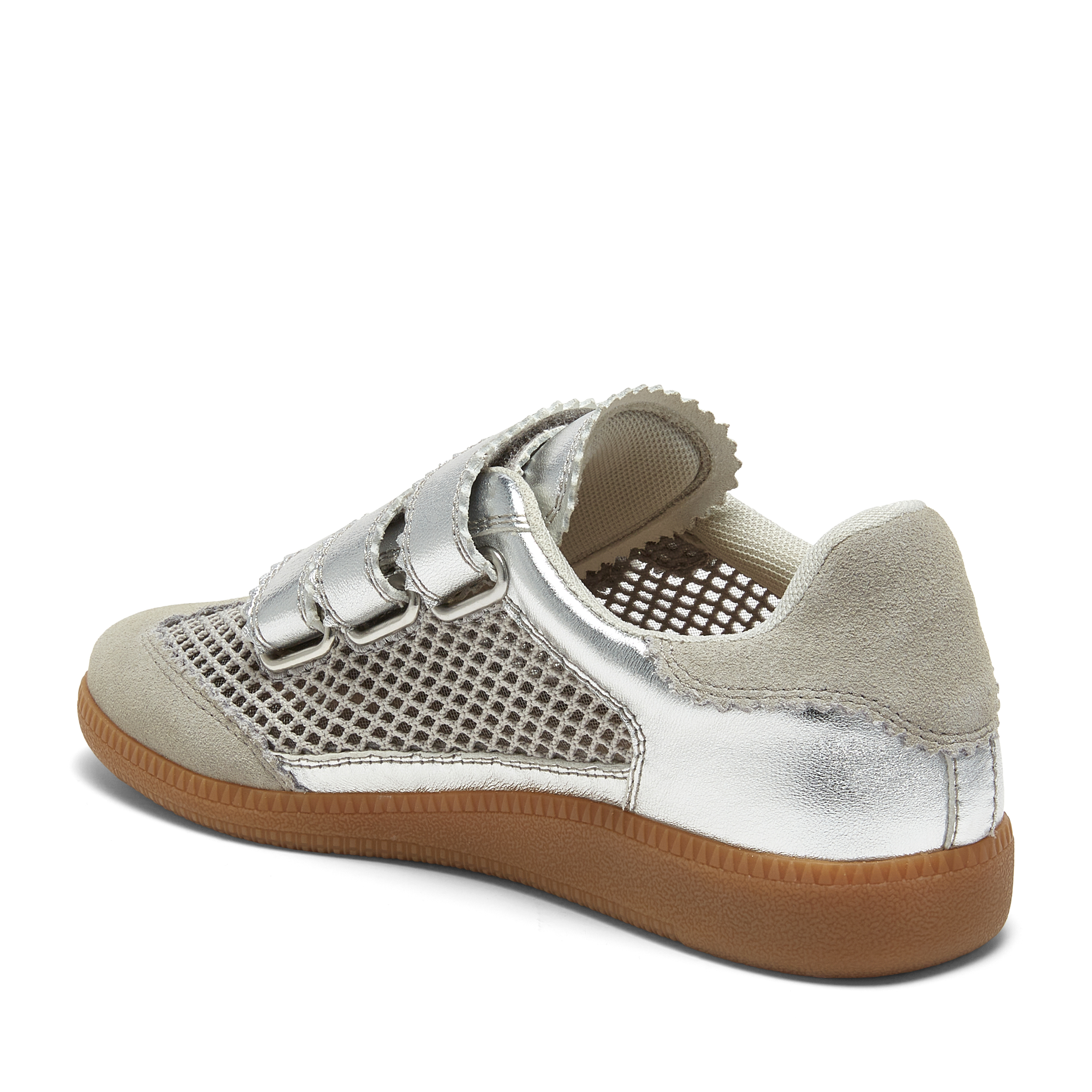 Silver Leather Suede