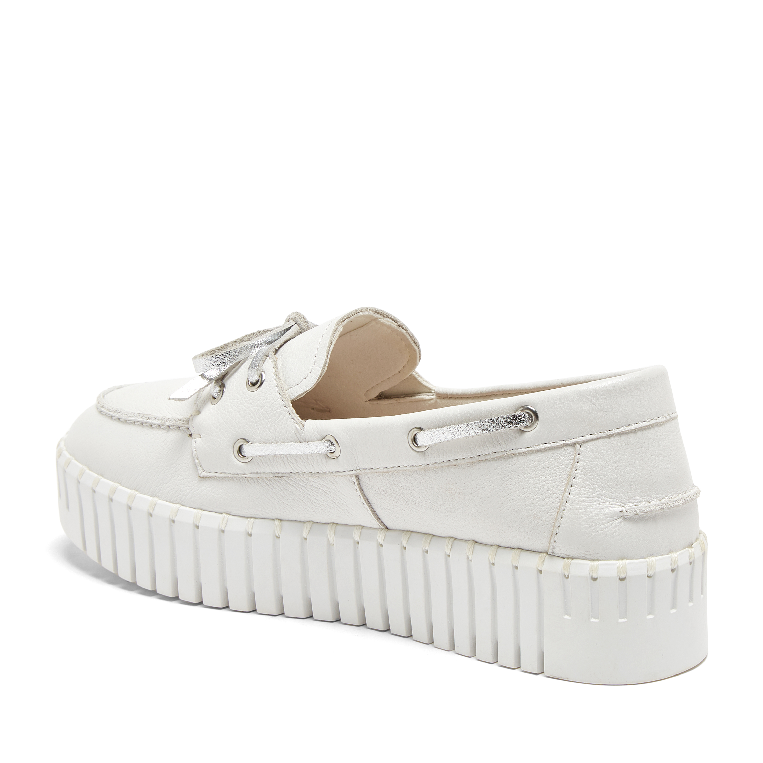 LOWYA シーブラン（Seablanc）　ホワイト BOAT Sneaker White Silver - Silent D