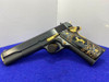 Colt MK IV Series 70 Gov .45 ACP Blue 5" *STRIKING 24K GOLD-PLATED ACCENT*