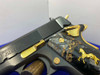 Colt MK IV Series 70 Gov .45 ACP Blue 5" *STRIKING 24K GOLD-PLATED ACCENT*