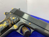 Colt MK IV Series 70 Gov .45 ACP Blue 5" *STRIKING 24K GOLD-PLATED ACCENT*