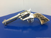 1988 Colt Single Action Army .45 LC 4.75" Stag Grip *RARE NICKEL FINISH*