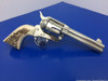 1988 Colt Single Action Army .45 LC 4.75" Stag Grip *RARE NICKEL FINISH*