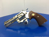 1974 Colt Python .357 Mag 4" *ASTONISHING RARE NICKEL FINISH*