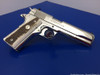 Colt Custom ELCEN Government .38super *ULTRA RARE FACTORY BRIGHT STAINLESS