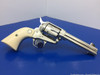 1989 Colt Single Action Army 44-40 4.75" *UNFIRED IN NICKEL w/ IVORY GRIPS*