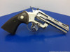 1985 Colt Python .357 Mag 4" *BREATHTAKING BRIGHT STAINLESS FINISH*