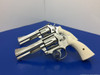 Smith Wesson 686 Pre-lock *BREATHTAKING BRIGHT STAINLESS* 4" GAMBLER'S SET