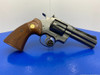 1978 Colt Python .357 Mag 4" Blue *LEGENDARY SNAKE SERIES REVOLVER!*