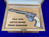 1906 Colt Bisley .32-20 Nickel 7 1/2" *COLE AGEE CATTLEBRAND ENGRAVED*