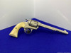 1906 Colt Bisley .32-20 Nickel 7 1/2" *COLE AGEE CATTLEBRAND ENGRAVED*