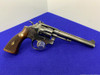 1956 Smith Wesson K22 .22LR Blue 6" *PINNED & RECESSED PRE-MODEL SMITH*