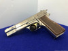 1980 Browning Hi Power 9mm Nickel *DESIRABLE NICKEL MODEL w/ Red Back Grips