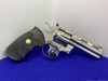 1989 Colt Python .357mag 4" *BREATHTAKING FACTORY BRIGHT STAINLESS* 