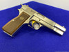 FN Browning Hi-Power 9mm RARE Nickel 4 5/8" *BELGIAN MADE SEMI-AUTO PISTOL*