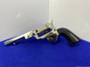 Uberti 1872 Open Top Navy .38 -GORGEOUS NICKEL FINISH- Genuine Buffalo Horn