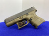Glock 26 Gen4 9mm Black 3.43" *EYE CATCHING OD GREEN POLYMER FRAME*