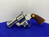 1989 Colt Python .357 Mag *DESIRABLE 2.5" - *BREATHTAKING BRIGHT STAINLESS*