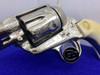 1901 Colt Single Action Army Nickel 4.75" *MASTER ENGRAVED 1st GENERATION*