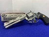 -Vintage- 1989 Colt Python 6" -RARE FACTORY BRIGHT STAINLESS- Outstanding!