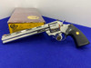1989 -VINTAGE- Colt Python 357mag 8" *RARE FACTORY BRIGHT STAINLESS FINISH*