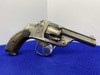 Smith Wesson .38 Safety Hammerless Nickel 3 1/4" *AMAZING 3RD MODEL*