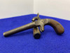 Center Hammer Percussion Single-Shot Blue 3" *ANTIQUE BLACK POWDER PISTOL*