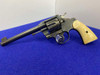 1920 Colt Officer's Model .38 Spl Blue 6" *GENUINE HAND CARVED IVORY*