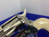 1993 Colt Single Action Army .45 *GORGEOUS NICKEL FINISH* Genuine Ivory