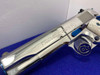 Colt Government .45 ACP 5" -MIRRORED STAINLESS- *FIRE BLUE ACCENTS*
