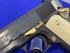 Colt Government .45 ACP Blue 5" *EYE-CATCHING GOLDEN ACCENTS* Mint Example