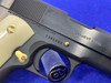 Colt Government .45 ACP Blue 5" *EYE-CATCHING GOLDEN ACCENTS* Mint Example