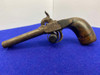 Belgian Double-Barreled Percussion Boot Pistol 3 1/2"**GREAT ANTIQUE PISTOL*