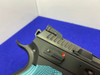 CZ Shadow 2 SA 9mm Luger Black 4.89" *EYE CATCHING BLUE ALUMINUM GRIPS*