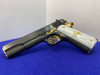 Colt Government .38 Super Blue 5" *STUNNING GOLD ACCENTS w/ PEARLITE GRIPS*