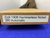 1937 Colt Model 1908 Pocket Hammerless .380 ACP Nickel *TYPE IV EXAMPLE*